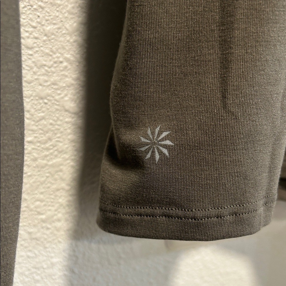 Athleta Olive Long Sleeve Wrap Top - Picture 4 of 6